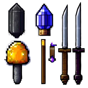 16 Bit Pixel Adventure Items PNG 33 PNG