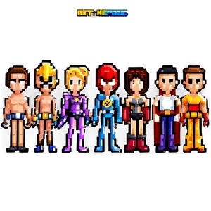 16 Bit Pixel Heroes Png 3 PNG image