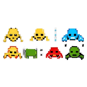 16 Bit Space Invaders PNG Fvl