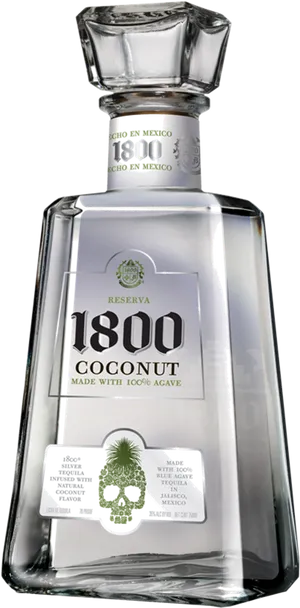 1800 Coconut Tequila Bottle PNG image