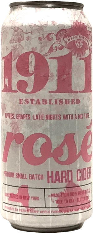 1911 Established Rose Hard Cider Can PNG image