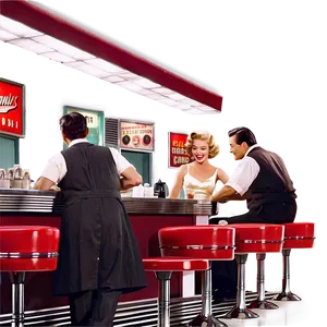 1950s Classic Diner Scene Png 97 PNG image