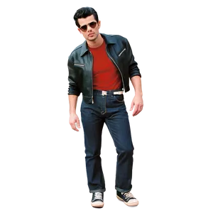 1950s Greaser Fashion Styles PNG 35