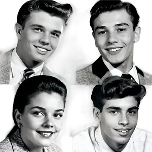 1950s High School Yearbook Photos Png 32 PNG image