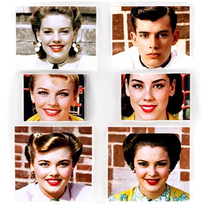 1950s High School Yearbook Photos Png 55 PNG image