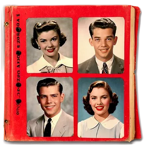 1950s High School Yearbook Photos PNG Ojc