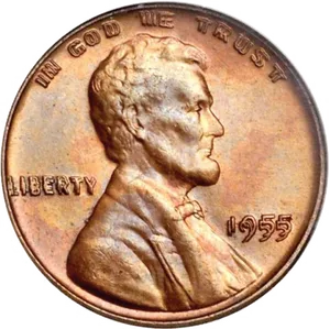 1955 Lincoln Wheat Penny PNG image