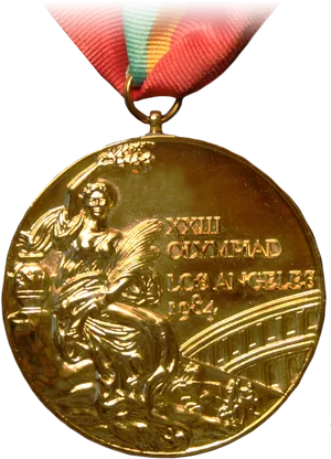 1984 Los Angeles Olympic Gold Medal PNG image