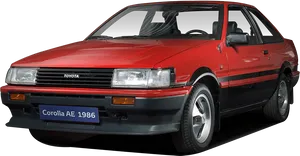 1986 Toyota Corolla A E Classic Car PNG image