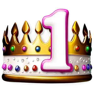 1st Birthday Crown Png Fit PNG image