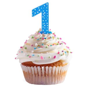 1st Birthday Cupcake Topper PNG Qmv19 PNG