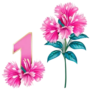 1st Birthday Floral Theme PNG 27 PNG