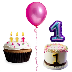 1st Birthday Photoshoot Props PNG Kou21 PNG