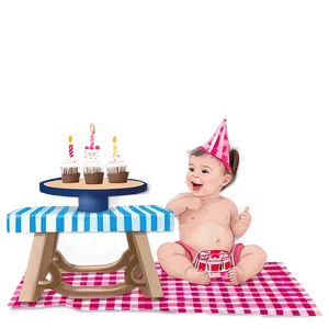 1st Birthday Picnic Party PNG Nmp97 PNG