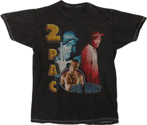 2 Pac Hail Mary T Shirt Design PNG image