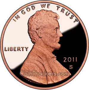 2011 S Lincoln Penny PNG image