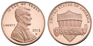 2013 United States Penny Obverse Reverse PNG image