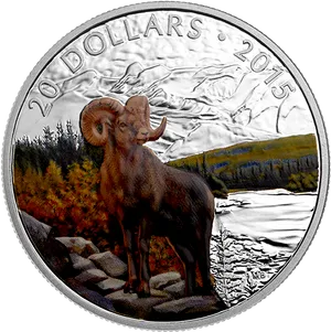 2015 Goat Horned Coin PNG image