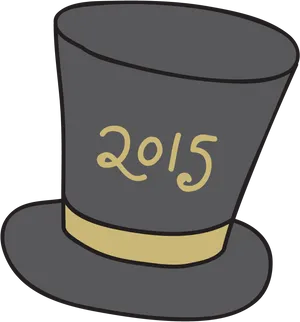 2015 New Year Top Hat PNG image