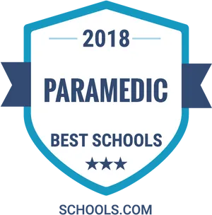 2018 Best Paramedic Schools Badge PNG image