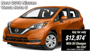 2018 Nissan Versa Note S Advertisement PNG image