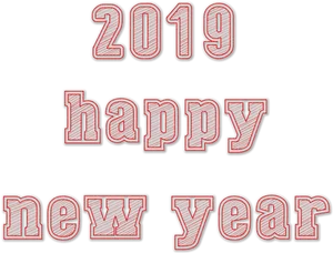 2019 Happy New Year Graphic PNG image