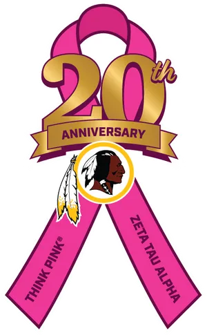 20th Anniversary Logowith Redskins Mascot PNG image