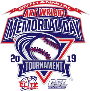 20th Annual Art Wright Memorial Day Tournament Logo PNG image