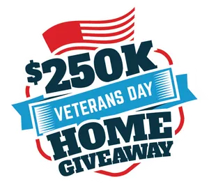 250 K Veterans Day Home Giveaway Graphic PNG image