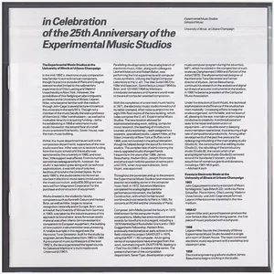25th Anniversary Experimental Music Studios PNG image