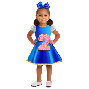 2nd Birthday Girl Dress Png 80 PNG image