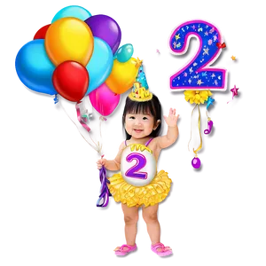 2nd Birthday Outfit Accessories Png Psk PNG image