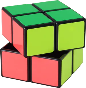 2x2 Rubiks Cube Solved PNG image