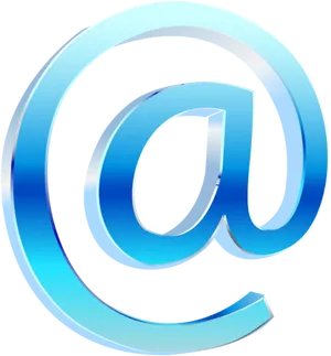 3 D At Symbol Graphic