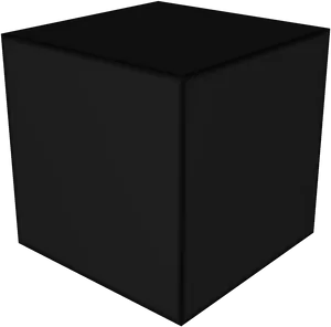 3 D Black Cube Graphic PNG image
