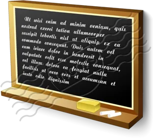 3 D Blackboard Illustration PNG