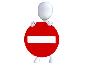 3 D Character Holding Stop Sign PNG image