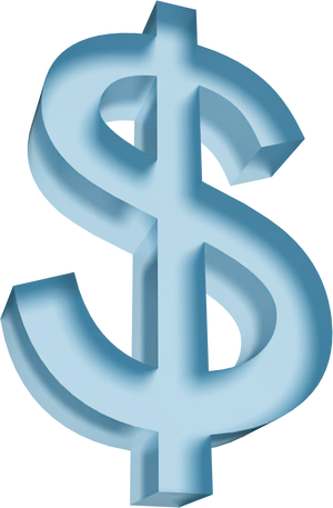 3 D Dollar Sign Graphic PNG image
