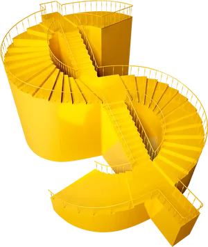 3 D Dollar Sign Staircase PNG image