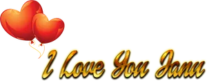 3 D Heart Balloons Love You Jam Graphic PNG