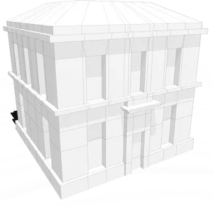 3 D Model Apartment Building Exterior PNG image