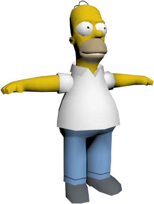 3 D Model Homer Simpson Standing