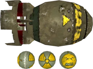 3 D Model Nuclear Bomb PNG image