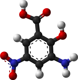 3 D Modelof Acetylsalicylic Acid Molecule PNG image