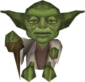 3 D Modelof Yoda PNG image