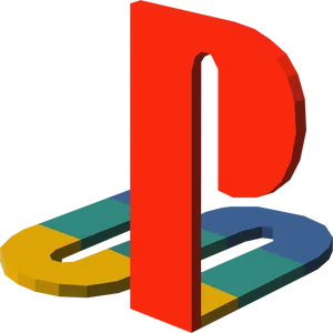 3 D Play Station Logo Rendering PNG image