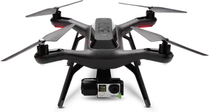 3 D R Solo Dronewith Go Pro Camera