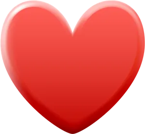 3 D Red Heart Graphic PNG