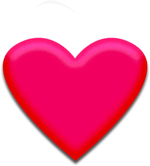 3 D Red Heart Graphic PNG