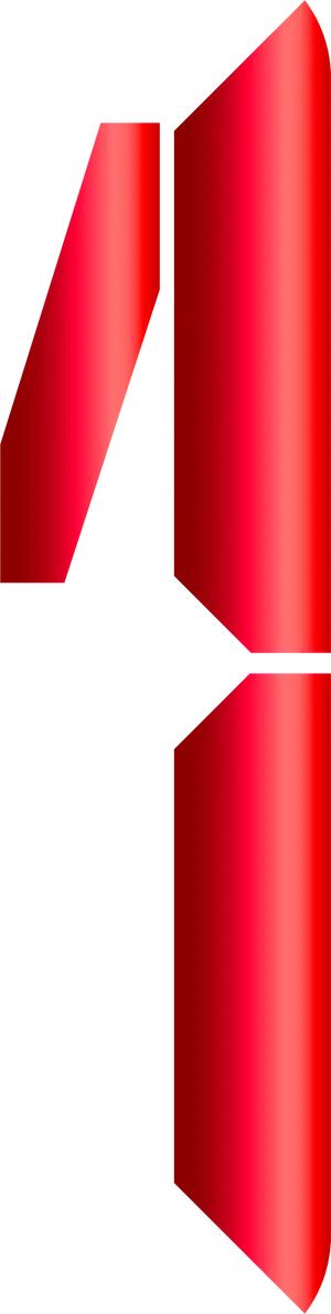 3 D Red Number47 Graphic PNG image